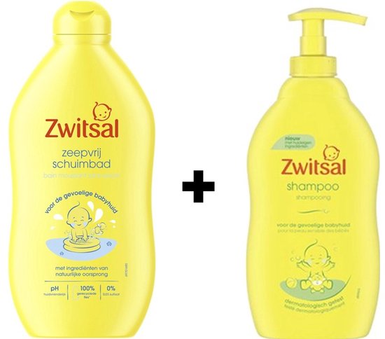 Zwitsal Schuimbad Zeepvrij & Shampoo - 2 x 400 ml - Voordeelverpakking