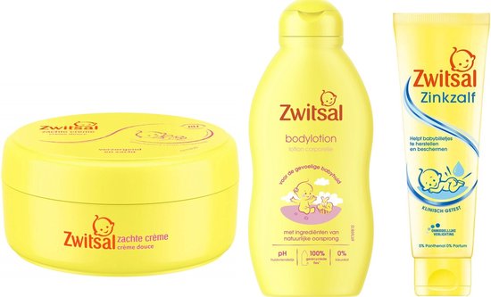 Zwitsal - SET - Zinkzalf + Zachte crème + Bodylotion van Merkloos