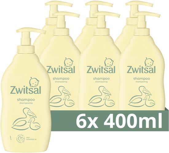 Zwitsal Shampoo - Baby - prikt niet in de oogjes en helpt het babyhuidje te beschermen - 6 x 400 ml van Zwitsal