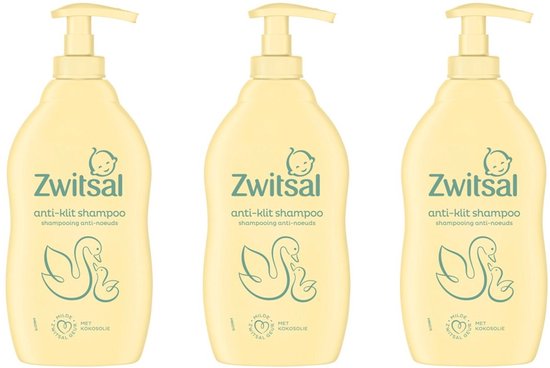 Zwitsal Shampoo Pomp - Anti-Klit 3 x 400 ml - Voordeelverpakking van Merkloos