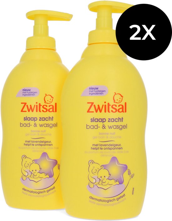 Zwitsal Slaap Zacht Bad & Wasgel Lavendel Geur - 2 x 400 ml van Zwitsal