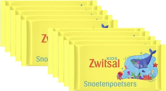 Zwitsal Snoetenpoetsers Navul verpakking Kids - 10 x 40 stuks voordeelverpakking van Zwitsal