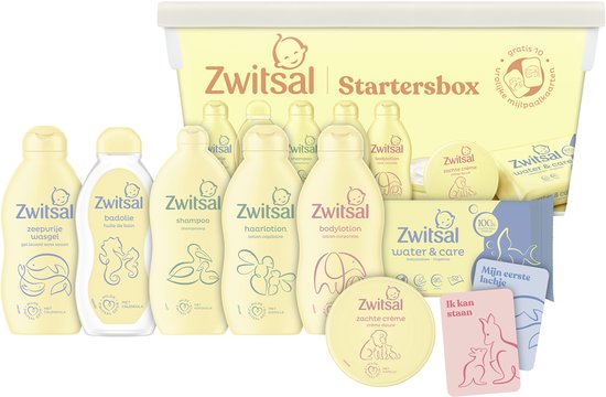 Zwitsal Startersbox - Baby - hypoallergeen, pH-huidneutraal en dermatologisch getest voor de gevoelige huid - 7-delig van Zwitsal