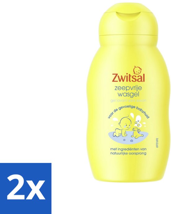 Zwitsal - Wasgel Mini - Zeepvrij & Mild - 75 ml - Reisformaat - Voordeelverpakking - 2 stuks van Merkloos