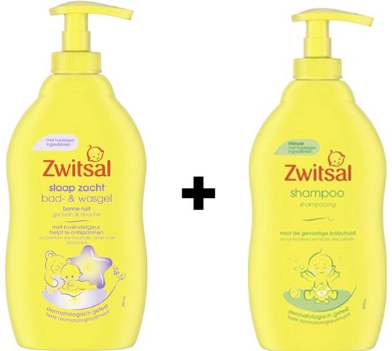 Zwitsal Wasgel Slaap Zacht Lavendel + Baby Shampoo - 2 x 400 ml Pomp van Zwitsal