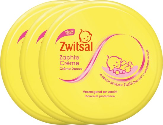 Zwitsal Zachte Crème Baby - 3 x 200 ml - Voordeelverpakking van Zwitsal