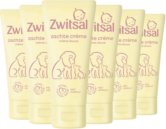 Zwitsal Zachte Crème - Baby - trekt snel in zodat je je baby meteen weer kunt knuffelen - 6 x 100 ml van Zwitsal