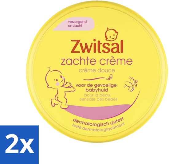 Zwitsal - Zachte Crème - Babyverzorging - Huidvriendelijke pH - Hydraterend - 200 ml - Voordeelverpakking - 2 stuks van Zwitsal