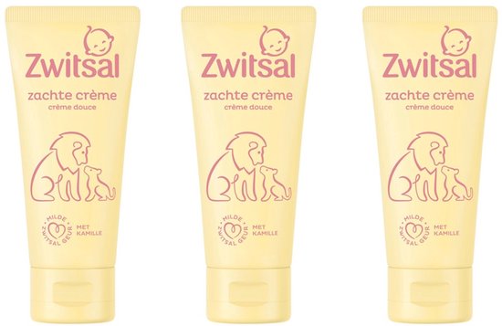 Zwitsal Zachte Crème - Milde Zwitsal Geur - 3x 100ml