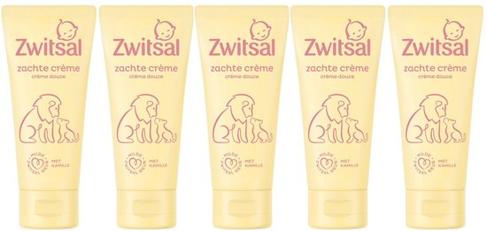 Zwitsal Zachte Crème - Milde Zwitsal Geur - 5x 100ml