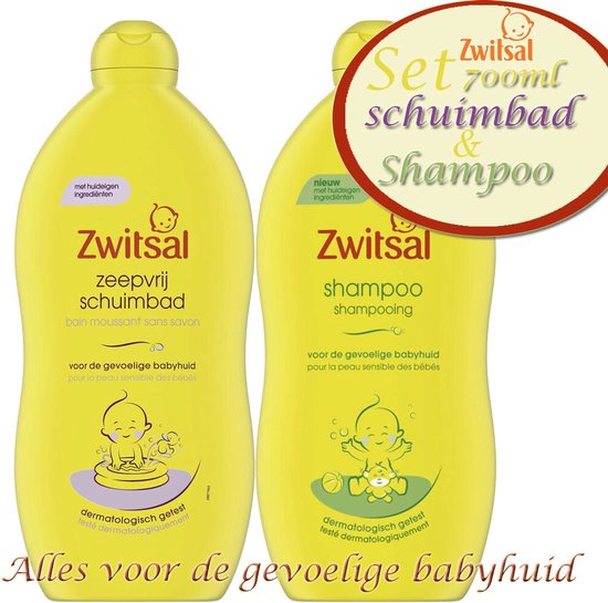 Zwitsal zeepvrij Badschuim en Zwitsal shampoo - 700ml van Zwitsal