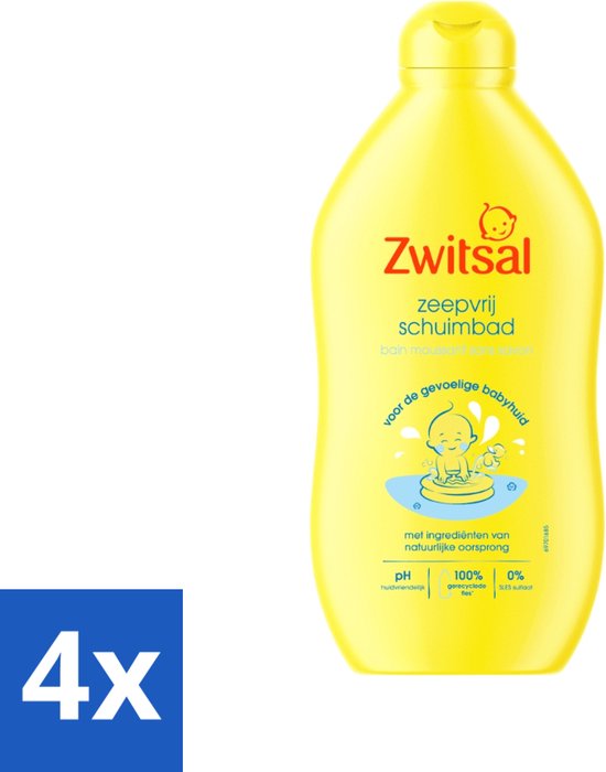 Zwitsal Zeepvrij Schuimbad 400 ml - Voordeelverpakking - 4 stuks van Zwitsal