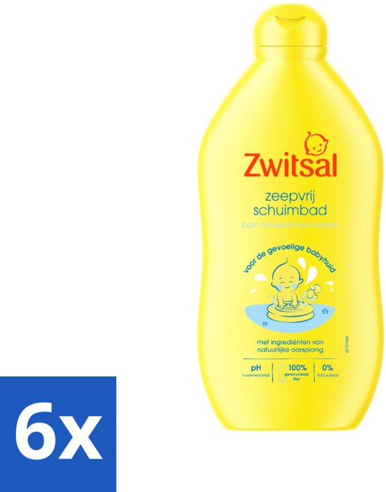 Zwitsal Zeepvrij Schuimbad 400 ml - Voordeelverpakking - 6 stuks van Zwitsal