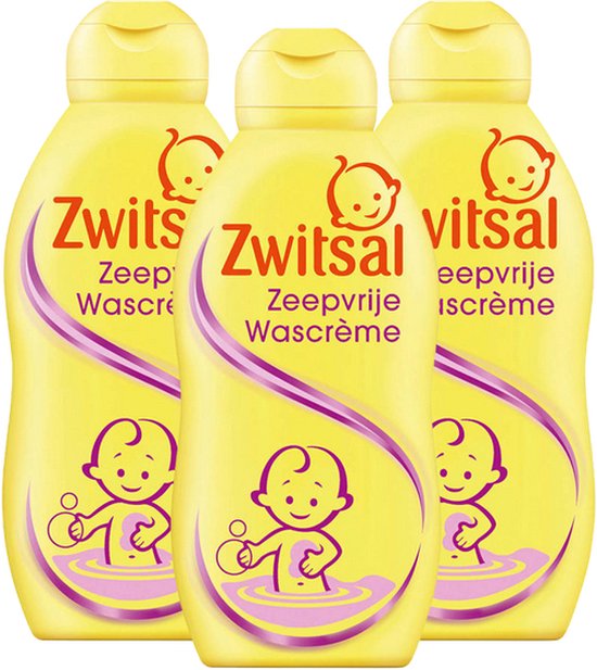 Zwitsal - Zeepvrije Wascreme - 3 x 200ml - Voordeelverpakking van Zwitsal