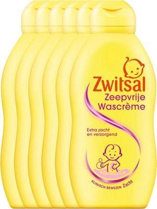 Zwitsal Zeepvrije Wascreme Baby - 6 x 200 ml - Voordeelverpakking van Zwitsal