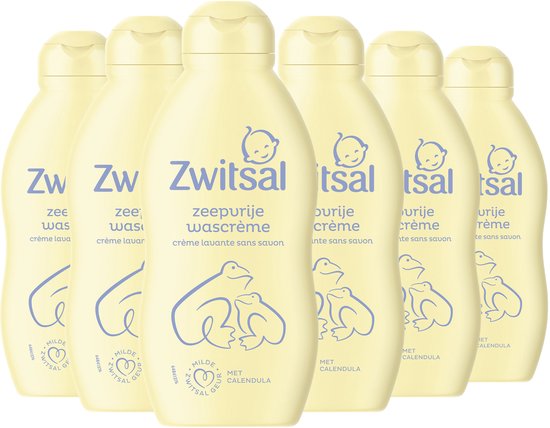 Zwitsal Zeepvrije Wascrème - Baby - helpt de natuurlijke huidbarrière te beschermen - 6 x 200 ml van Zwitsal
