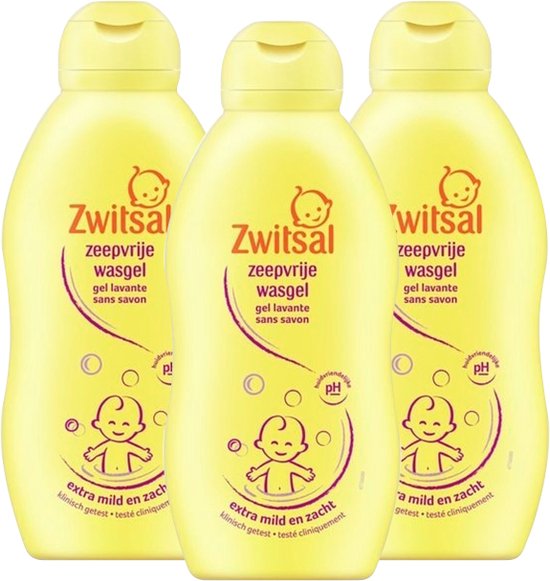 Zwitsal - Zeepvrije Wasgel - 3 x 200 ml - Voordeelverpakking van Zwitsal