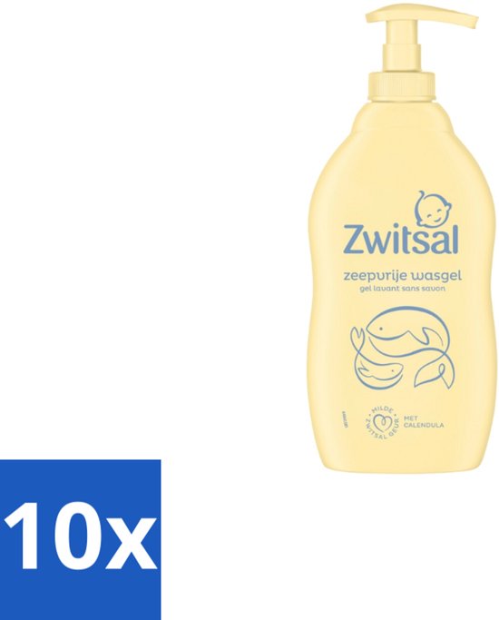 Zwitsal Zeepvrije Wasgel 400 ml - Bulkverpakking - 10 stuks van Merkloos