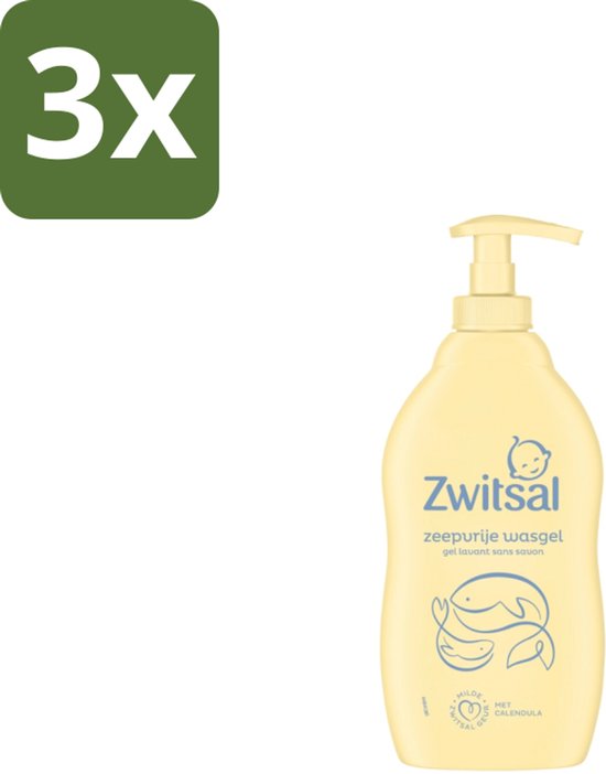 Zwitsal Zeepvrije Wasgel 400 ml - Bulkverpakking - 3 stuks