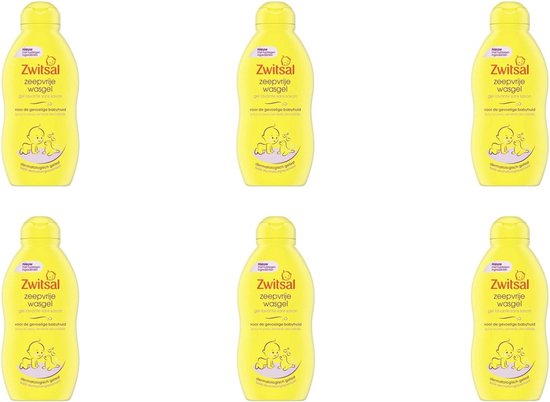 Zwitsal Zeepvrije Wasgel - 6 x 200  ml - Voordeelverpakking van Zwitsal