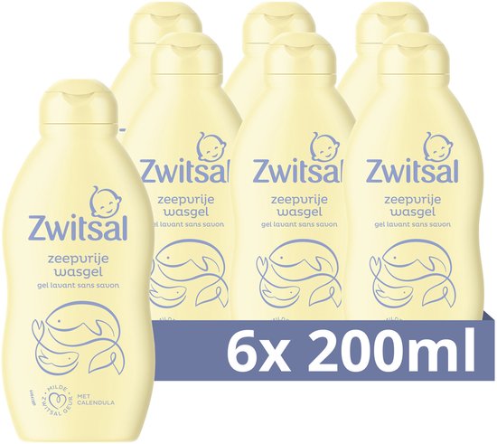 Zwitsal Zeepvrije Wasgel - Baby - helpt de natuurlijke huidbarrière te beschermen - 6 x 200 ml van Zwitsal