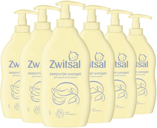 Zwitsal Zeepvrije Wasgel - Baby - helpt de natuurlijke huidbarrière te beschermen - 6 x 400 ml van Zwitsal