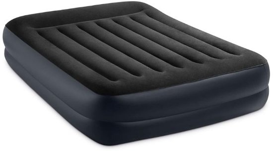 Zylo® Luchtbed met Ingebouwde Pomp - Luchtbed met Pomp - 2 Persoon - Kussensteun Verhoogd Luchtbed - 152x203x42cm - Zwart van Zylo