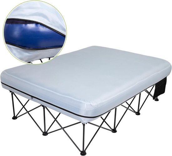 Zylo® Veldbed 2 Personen - Veldbed Kamperen - Veldbed - Grijs - 70cm x 32cm x 29cm van Zylo