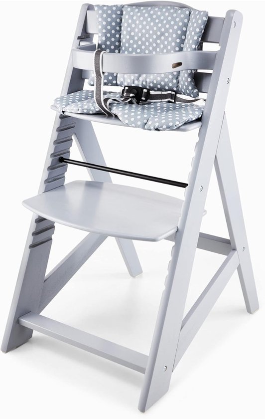 Zyrex®Kinder Eetstoel - Babystoel Voor Aan Tafel Met Dienblad - Baby Stoel Voor Eten - Grijs - 45cm x 58cm x 87 cm van Merkloos